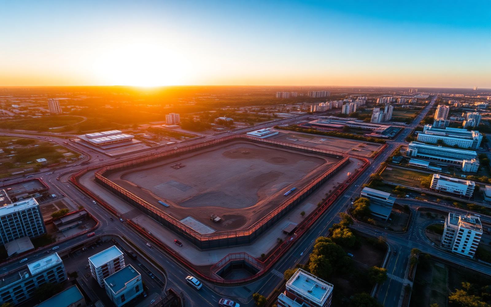 Vista aérea de área com potencial de desenvolvimento